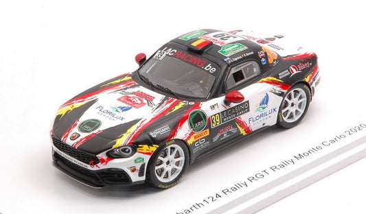 MODELE REDUIT COMPATIBLE AVEC ABARTH 124 N.39 MONTE CARLO 2020 L.CAPRASSE-R.HERMAN 1:43 SPARK MODEL S6565