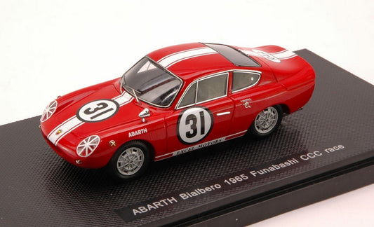 SCALE MODEL COMPATIBLE WITH ABARTH DOUBLE SHAFT 1965 N.31 FUNABASHI CCC RACE 1:43 EBBRO EB44464