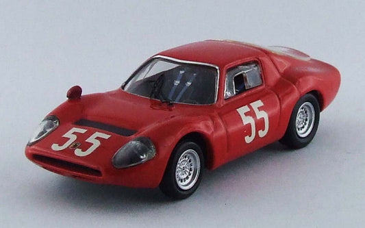 SCALE MODEL COMPATIBLE WITH ABARTH OT 1300 N.55 14th 1000 KM MONZA 1966 FISCHHABER-FURTMAYR-BAGHETTI BEST MODEL BT9559