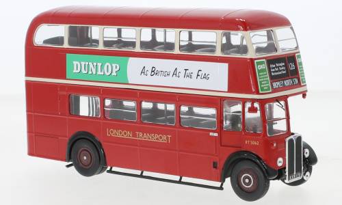 SCALE MODEL COMPATIBLE WITH AEC REGENT III RT 1939 RED 1:43 IXO MODEL BUS034LQ