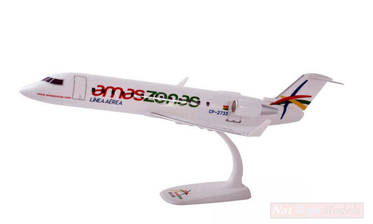 MODELLINO IN SCALA COMPATIBILE CON AEREO CRJ-200 AMASZONAS URUGUAY 1:100 HERPA HP609685-001