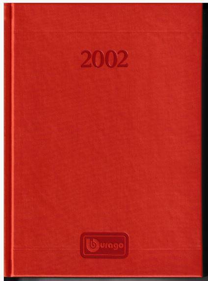 LIBRO MODELLINI AGENDA BURAGO 2002 COPERTINA IN PELLE BURAGO BUCAT2002AG