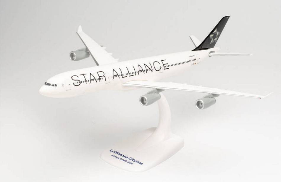 SCALE MODEL COMPATIBLE WITH AIRBUS A340-300 CITY LINE &amp; STAR ALLIANCE 1:200 HERPA HP613446