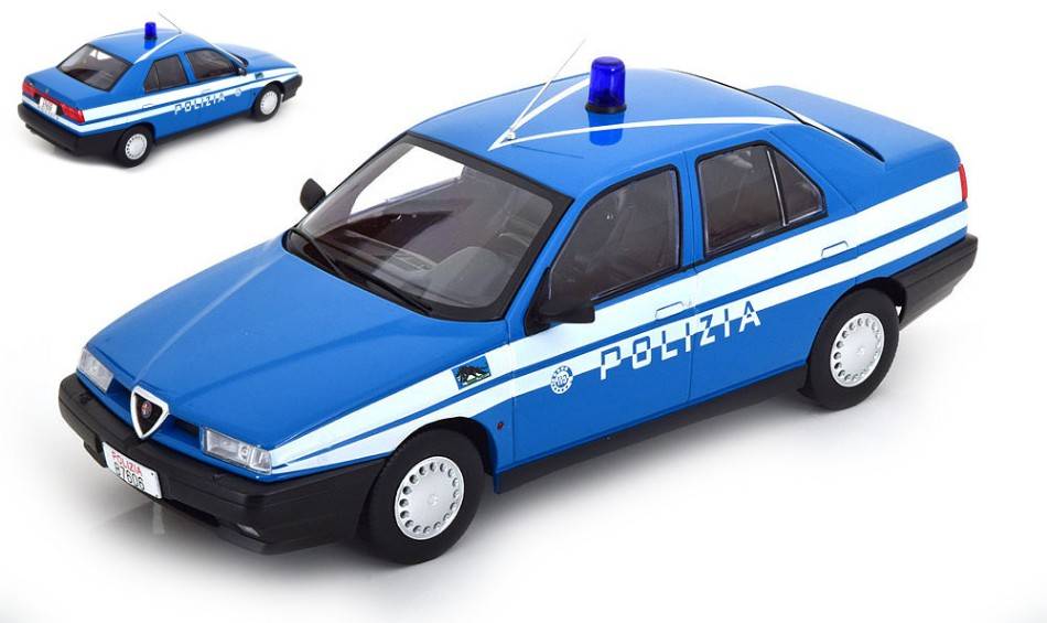 MODÈLE RÉDUIT COMPATIBLE AVEC ALFA ROMEO 155 1996 POLIZIA 1:18 TRIPLE 9 T9-1800386