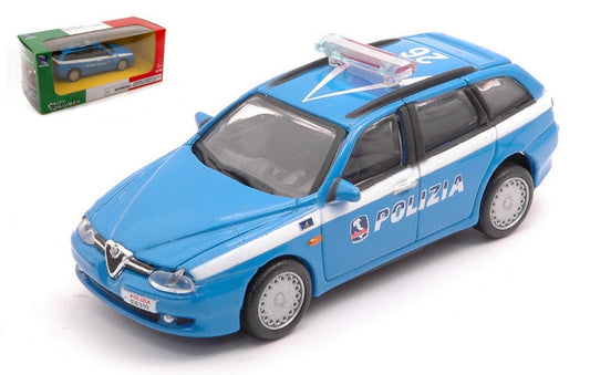 MODELE REDUIT COMPATIBLE AVEC ALFA ROMEO 156 SW POLIZIA 1:43 NEW RAY NY19843ALF