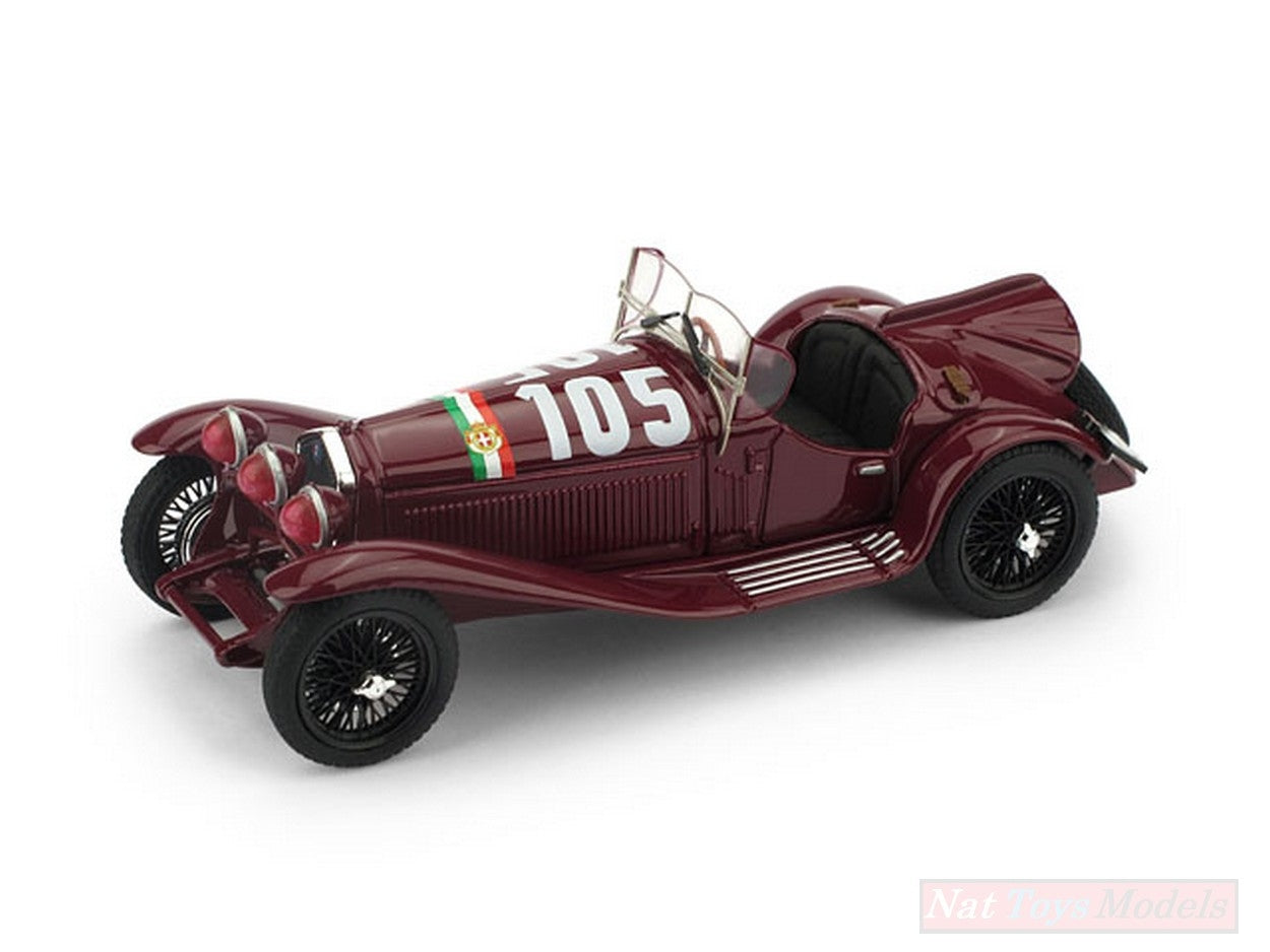 SCALE MODEL COMPATIBLE WITH ALFA ROMEO 2300 N.105 ACCIDENT MM 1932 T.NUVOLARI-GBGUIDOTTI 1:43 BRUMM BM0078B