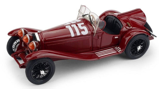 MODELLINO IN SCALA COMPATIBILE CON ALFA ROMEO 2300 N.115  MM 1932 CARACCIOLA-BONINI 1:43 BRUMM BM0078C