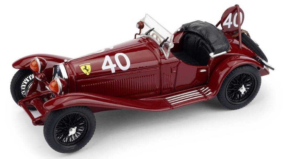 MODELLINO IN SCALA COMPATIBILE CON ALFA ROMEO 2300 N.40 2nd 24 H SPA 1932 P.TARUFFI-G.D'IPPOLITO 1:43 BRUMM BM0655