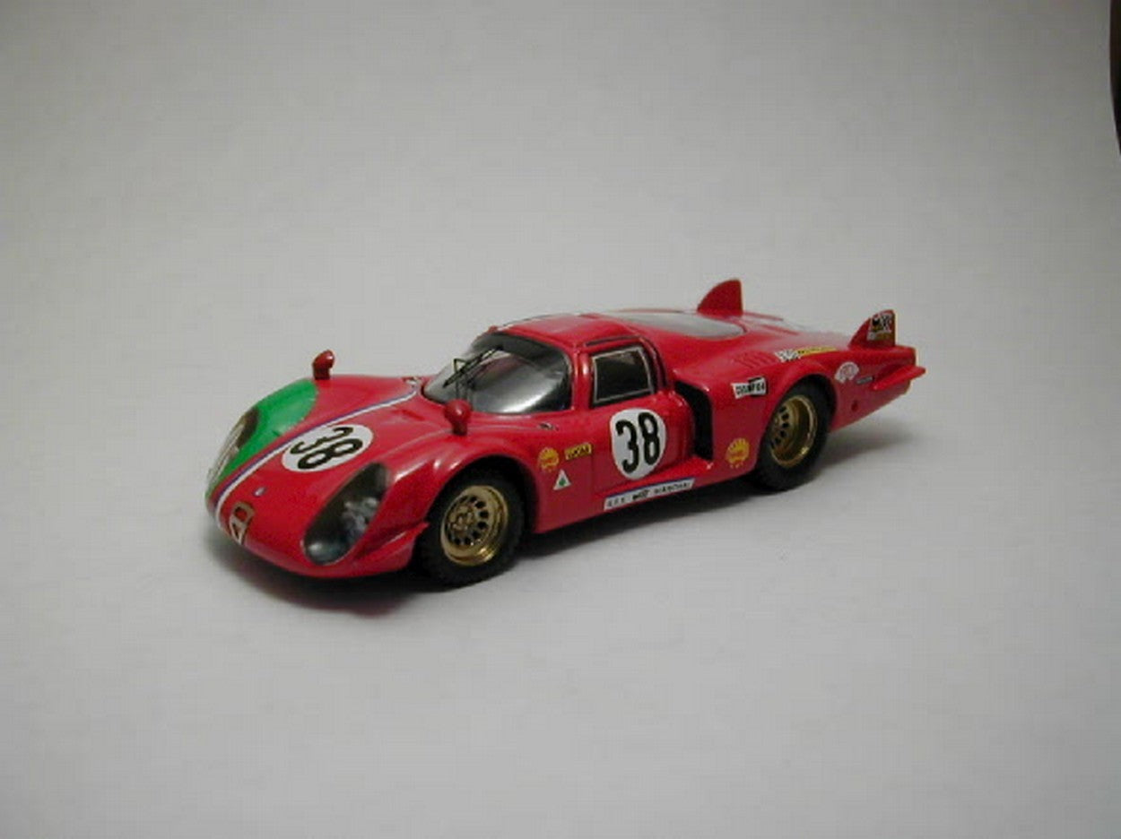 MODELLINO IN SCALA COMPATIBILE CON ALFA ROMEO 33/2 N.38 32th LM 1969 GOSSELIN-BOURGOIGNE 1:43 BEST MODEL BT9284