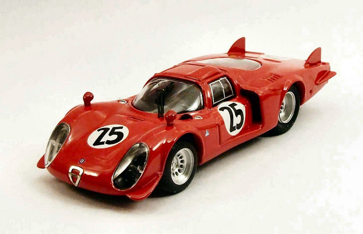 SCALE MODEL COMPATIBLE WITH ALFA ROMEO 33.2 N.25 ACCIDENT 24H DAYTONA 1969 DIBOS-CALABATTISTI 1:43 BEST MODEL BT9492