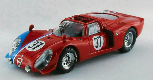 SCALE MODEL COMPATIBLE WITH ALFA ROMEO 33.2 N.37 TEST LE MANS 1968 GOSSELIN-TROSCH 1:43 BEST MODEL BT9551