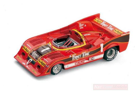 SCALE MODEL COMPATIBLE WITH ALFA ROMEO 33SC12 N.1 WINNER COPPA FLORIO 1977 A.MERZARIO 1:43 BRUMM BM0283