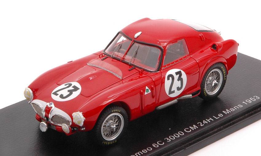 SCALE MODEL COMPATIBLE WITH ALFA ROMEO 6C 3000 CM N.23 LM 1953 K.KLING-F.RIESS 1:43 SPARK MODEL S4704