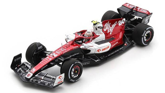 MODELLINO IN SCALA COMPATIBILE CON ALFA ROMEO F1 ZHOU GUANYU 2022 N.24 10th ITALIAN GP 1:43 SPARK MODEL S8549