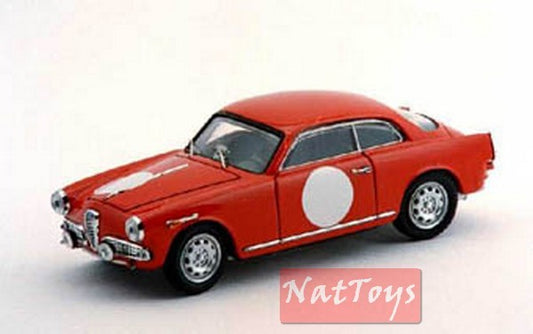 SCALE MODEL COMPATIBLE WITH ALFA ROMEO GIULIETTA 2nd T OLD CARS RACES 1959 ALFA RACING RED 1:43 BANG BG7203