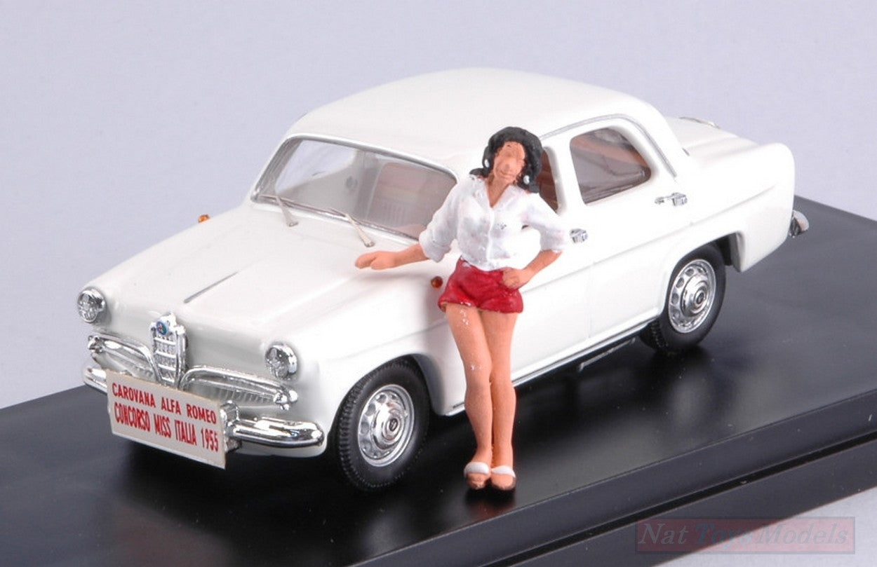 MODELLINO IN SCALA COMPATIBILE CON ALFA ROMEO GIULIETTA CONCORSO MISS ITALIA 1955 1:43 RIO RI4608P