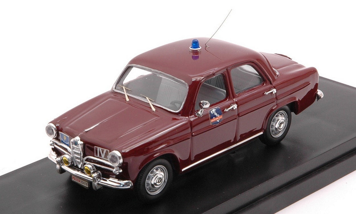 MODELE REDUIT COMPATIBLE AVEC ALFA ROMEO GIULIETTA AUTOROUTE POLICE 50ème ANNIV.AUTOST.D.SOLE 1:43 RIO RI1964-1