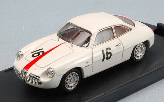 SCALE MODEL COMPATIBLE WITH ALFA ROMEO GIULIETTA SZ N.16 4th FISA CUP MONZA 1960 "KIM" 1:43 BANG BG7164