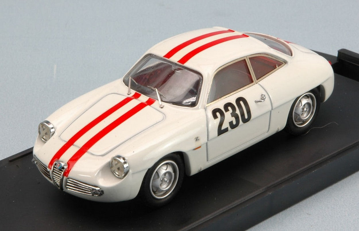 SCALE MODEL COMPATIBLE WITH ALFA ROMEO GIULIETTA SZ N.230 FRIBURG-SCHAUINSLAND 1962 (HILLCLIMB)1:43 BANG BG7218