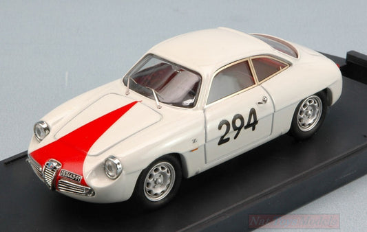 SCALE MODEL COMPATIBLE WITH ALFA ROMEO GIULIETTA SZ N.294 FORNOVO-M.CASSIO 1962 CDINNOCENTI 1:43 BANG BG7184