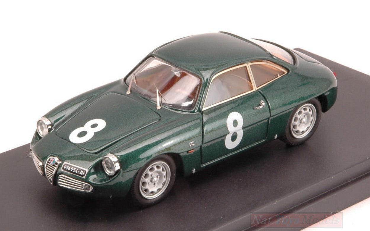 SCALE MODEL COMPATIBLE WITH ALFA ROMEO GIULIETTA SZ N.8 RETIRED TARGA FLORIO 1961 DI PRIOLO-MAN.1:43 BANG BG7303