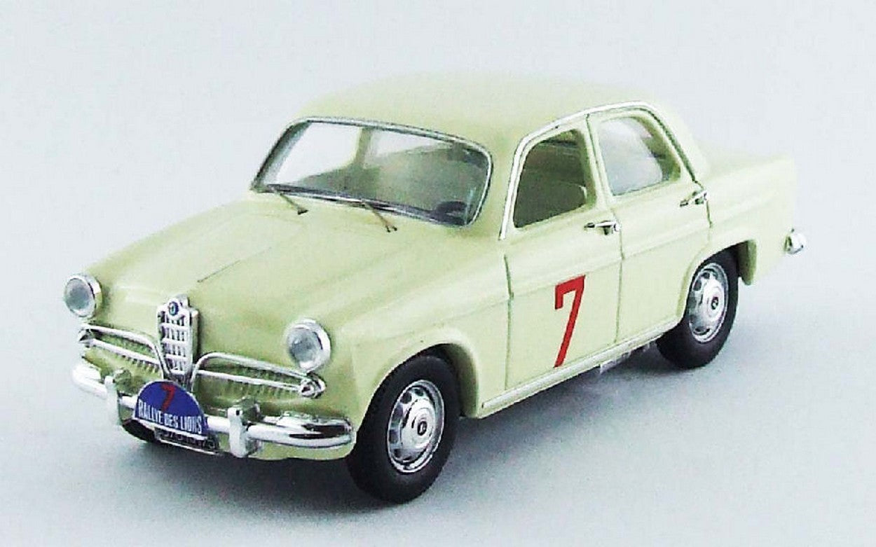 MODELE REDUIT COMPATIBLE AVEC ALFA ROMEO GIULIETTA TIN7 RALLYE DES LIONS 1961 JOSE ROSINSKY 1:43 RIO RI4455