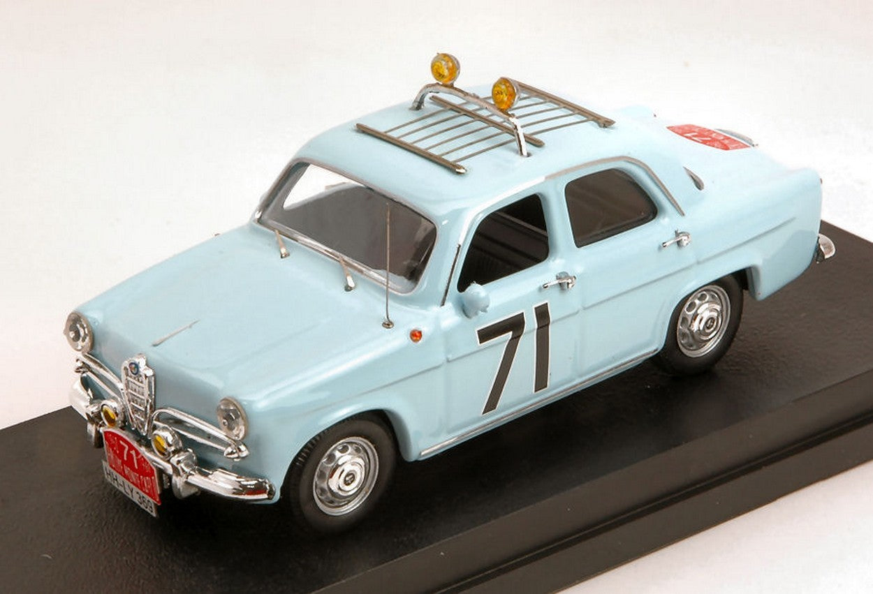 MODELLINO IN SCALA COMPATIBILE CON ALFA ROMEO GIULIETTA TI N.71 R.MONTE CARLO 1960 LOFFLER-JOHANSSON 1:43 RIO RI4507