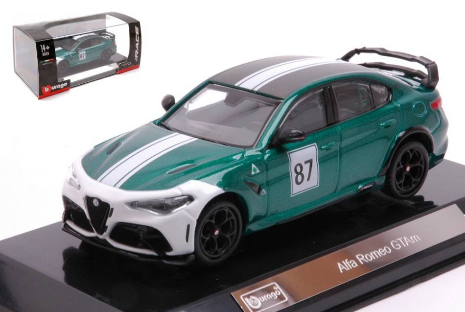 MODELLINO IN SCALA COMPATIBILE CON ALFA ROMEO GTA N.87 RACING SIGNATURE 1:43 BURAGO BU38307