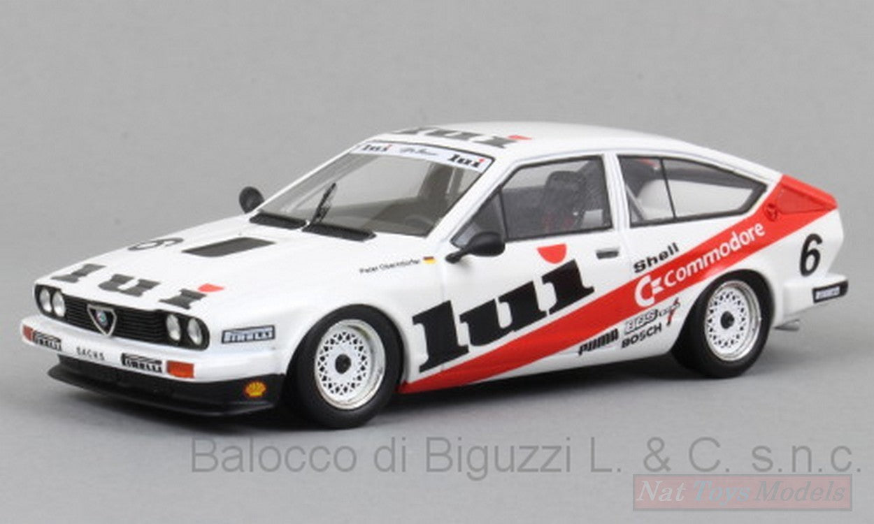 MODELLINO IN SCALA COMPATIBILE CON ALFA ROMEO GTV 6 DPM 1985 P.OBERNDORFER 1:43 NEO SCALE MODELS NEO46650