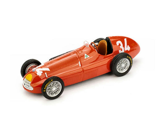 MODELLINO IN SCALA COMPATIBILE CON ALFA ROMEO J.M.FANGIO 1950 N.34 WORLD CHAMPION UPD 1:43 BRUMM BM0036