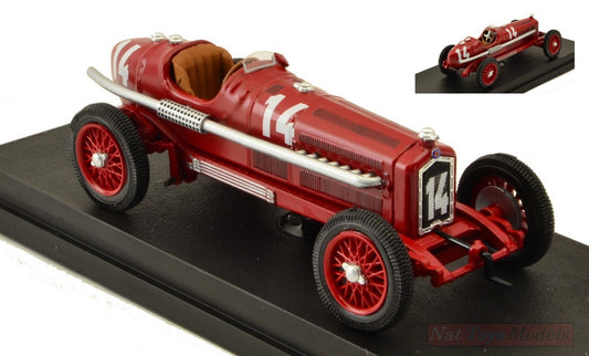 MODELLINO IN SCALA COMPATIBILE CON ALFA ROMEO P3 N.14 GP ITALIA MONZA 1932 GIUSEPPE CAMPARI 1:43 RIO RI4605