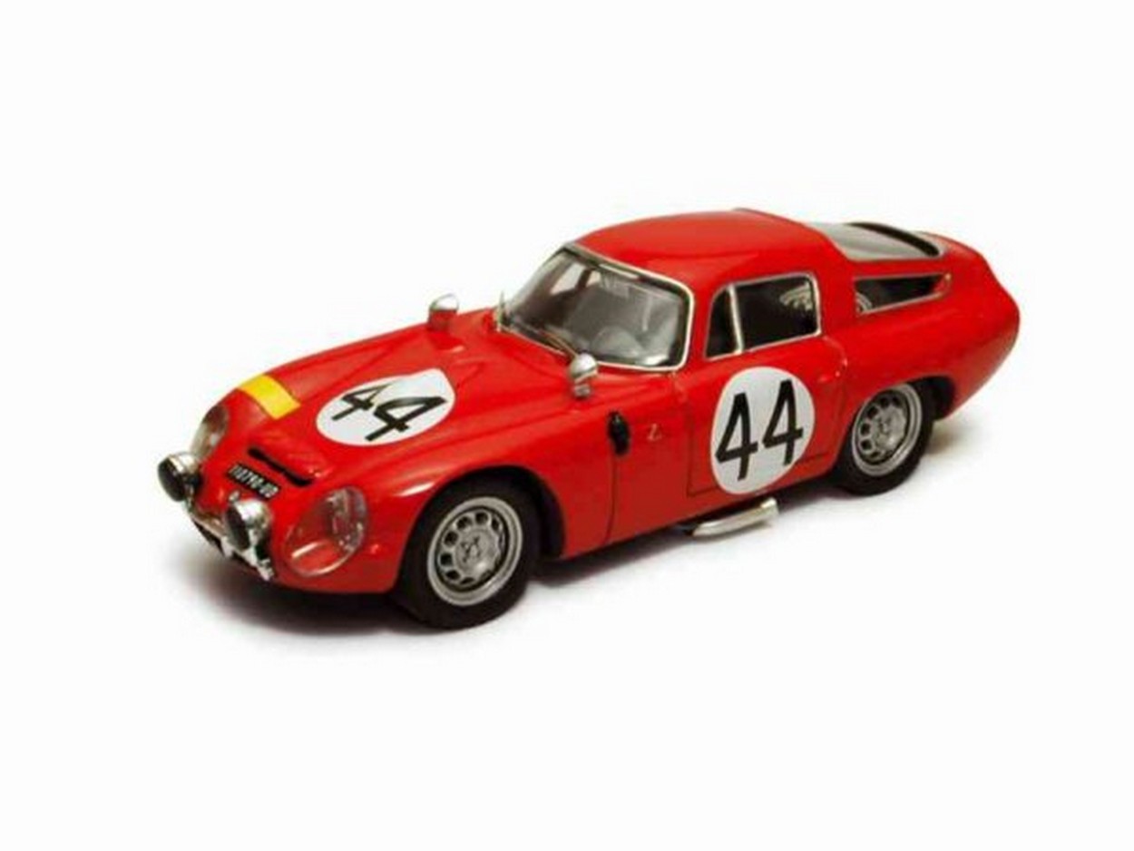 MODELE REDUIT COMPATIBLE AVEC ALFA ROMEO TZ 1 N.44 20ème LE MANS 1965 KOOB-FINKELSTEIN 1:43 MEILLEUR MODELE BT9267