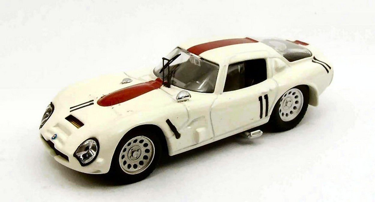 MODELLINO IN SCALA COMPATIBILE CON ALFA ROMEO TZ2 N.11 WARWICK FARM 1968 M.BRUNNINGHAUSEN 1:43 BEST MODEL BT9456