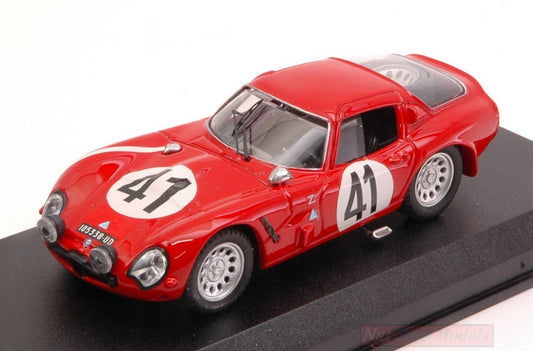 SCALE MODEL COMPATIBLE WITH ALFA ROMEO TZ2 N.41 RETIRED LM 1965 R.BUSSINELLO-J.ROLLAND 1:43 BEST MODEL BT9174