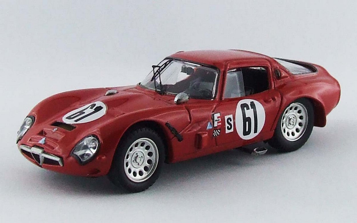 MODELE REDUIT COMPATIBLE AVEC ALFA ROMEO TZ2 N.61 RETRAITE 12H SEBRING 1966 ZECCOLI-"GEKI" 1:43 MEILLEUR MODELE BT9558