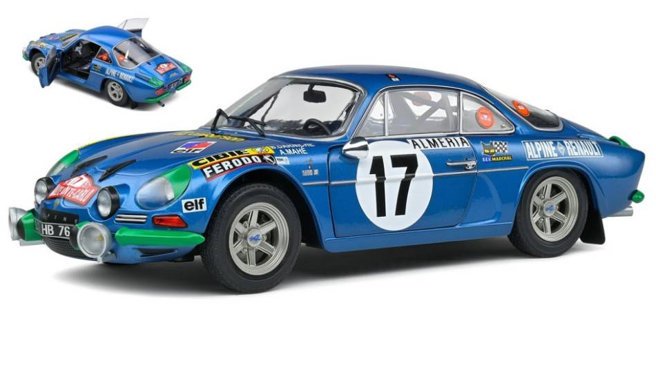 SCALE MODEL COMPATIBLE WITH ALPINE A110 1600S N.17 RALLY MONTECARLO 1972 DARNICHE/MAHE 1:18 SOLID SL1804206