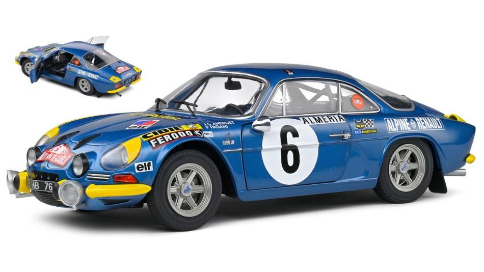 SCALE MODEL COMPATIBLE WITH ALPINE A110 1600S N.6 RALLY MONTECARLO 1972 CANDRUET-PAGANI (NIGHT) 1:18 SOLID SL1804207