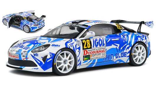 SCALE MODEL COMPATIBLE WITH ALPINE A110 N.28 RALLY DU VAR ​​2021 NIGHT VERSION DELEC./DE CASTELLI 1:18 SOLID SL1801624