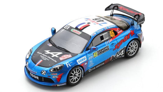 MODELLINO IN SCALA COMPATIBILE CON ALPINE A110 N.46 MONTE CARLO 2022 M.GUIGOU-K.BRONNER 1:43 SPARK MODEL S6698