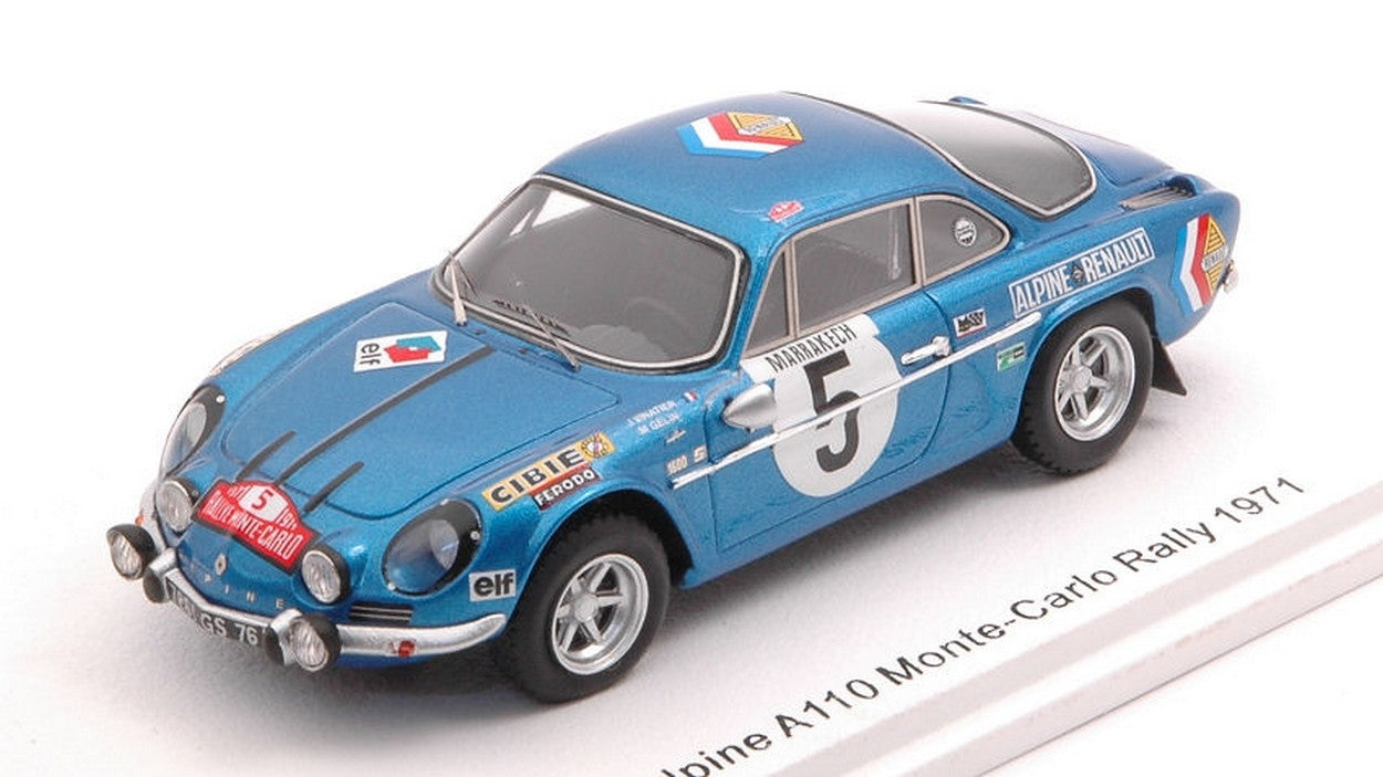 MODELLINO IN SCALA COMPATIBILE CON ALPINE A110 N.5 9th MONTE CARLO 1971 J.VINATIER-M.GELIN 1:43 SPARK MODEL S6107