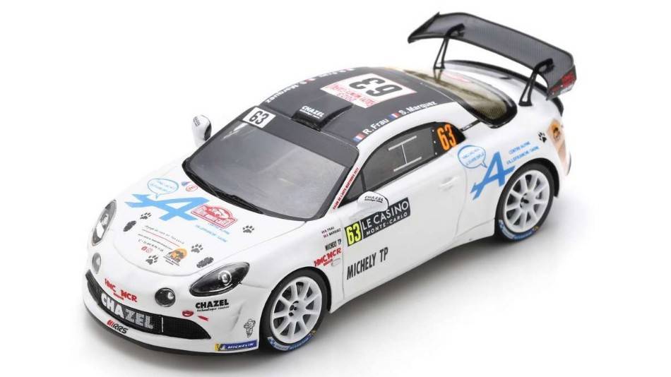 SCALE MODEL COMPATIBLE WITH ALPINE A110 N.63 RALLY MONTE CARLO 2023 R.FRAU-S.MARQUEZ 1:43 SPARK MODEL S6722