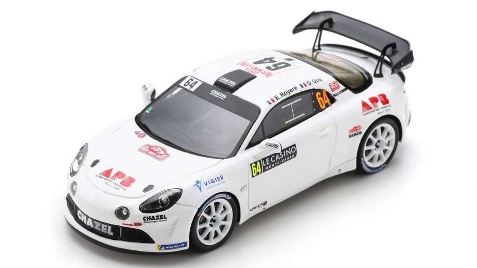 SCALE MODEL COMPATIBLE WITH ALPINE A110 N.64 3rd RALLY MONTE CARLO 2023 E.ROYERE-G.DINI 1:43 SPARK MODEL S6723