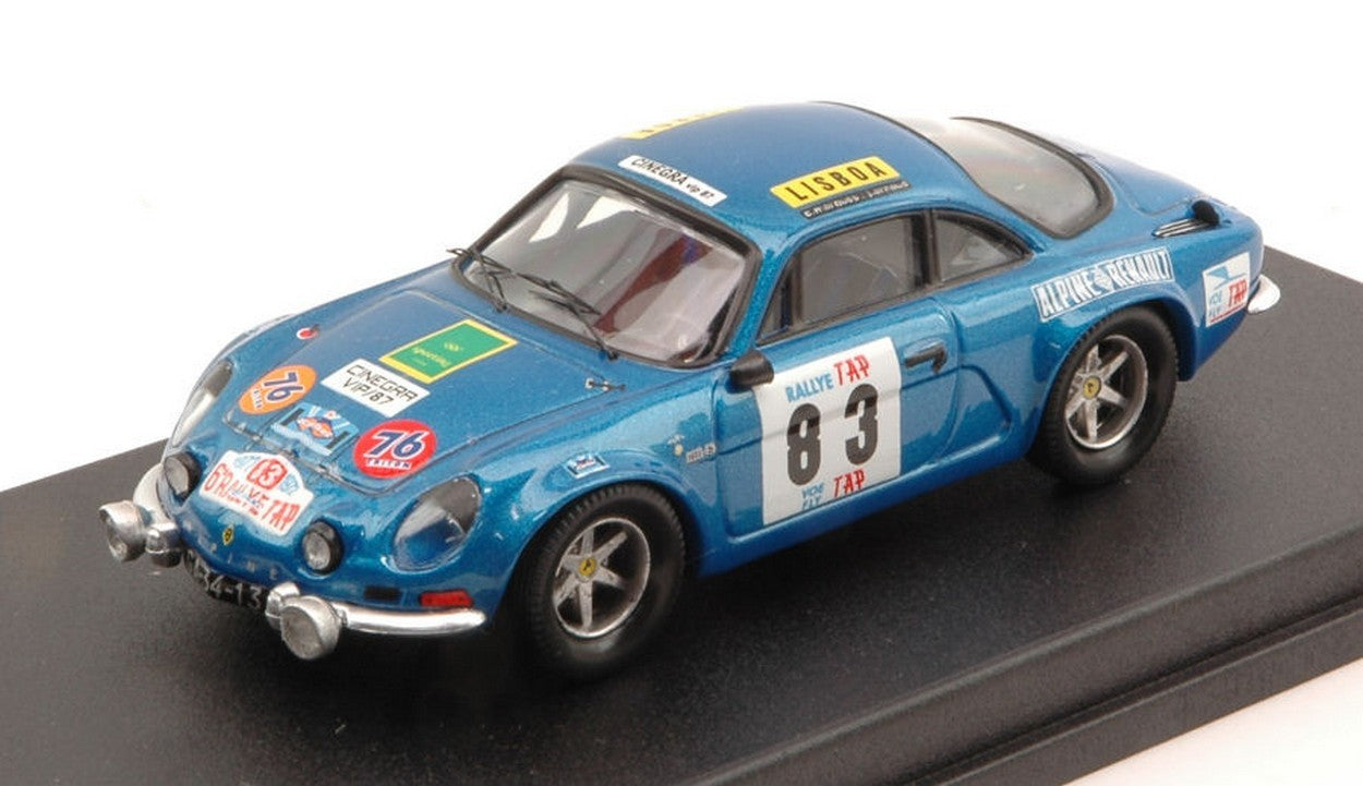 MODELLINO IN SCALA COMPATIBILE CON ALPINE A110 N.83 FATAL ACCIDENT PORTUGAL 1972 C.MARQUES-J.ARNAUD(+) 1:43 TROFEU TFRRAL37