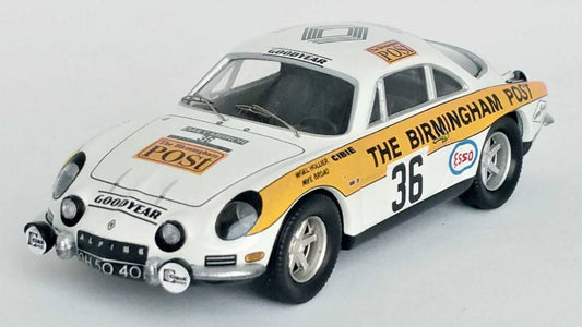 SCALE MODEL COMPATIBLE WITH ALPINE A110 RAC RALLY 1971 HOLLIER/BROAD 1:43 TROFEU TFRRUK81