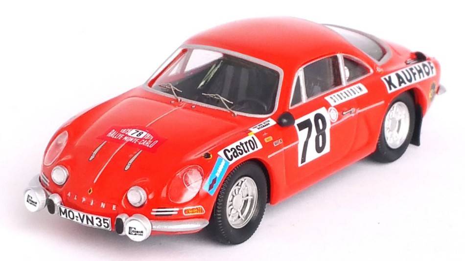 SCALE MODEL COMPATIBLE WITH ALPINE A110 RALLY MONTE CARLO 1975 VON DER LEYEN/DIEKMANN 1:43 TROFEU TFRRFR63