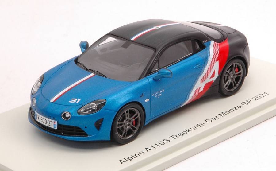 MODÈLE RÉDUIT COMPATIBLE AVEC ALPINE A110 TRACKSIDE N.31 MONZA GP 2021 ESTEBAN OCON 1:43 SPARK MODEL S6592