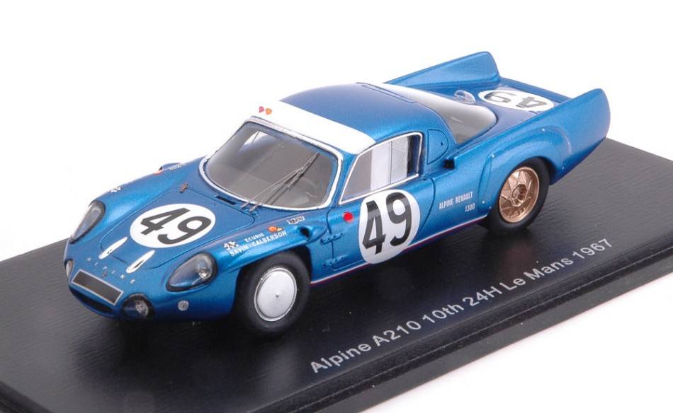 MODELLINO IN SCALA COMPATIBILE CON ALPINE A210 N.49 10th LM 1967 A.DE CORTANZE-A.LE GUELLEC 1:43 SPARK MODEL S5690