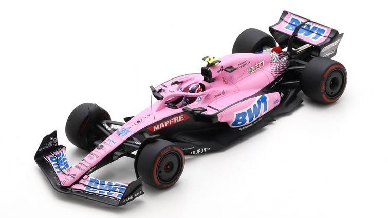 SCALE MODEL COMPATIBLE WITH ALPINE A522 ESTEBAN OCON 2022 N.31 7th BAHRAIN GP W/COVER 1:18 SPARK MODEL 18S753