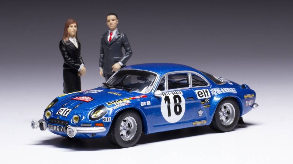 SCALE MODEL COMPATIBLE WITH ALPINE REN.1800 S N.18 RALLY MONTE C.1973 W/FIG.ANDRUET/PETIT 1:43 IXO MODEL SPRM001-73