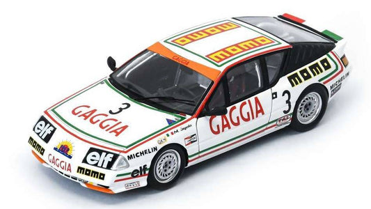 MODELLINO IN SCALA COMPATIBILE CON ALPINE V6 TURBO N.3 EUROPA CUP CHAMPION 1986 MASSIMO SIGALA 1:43 SPARK MODEL S7331